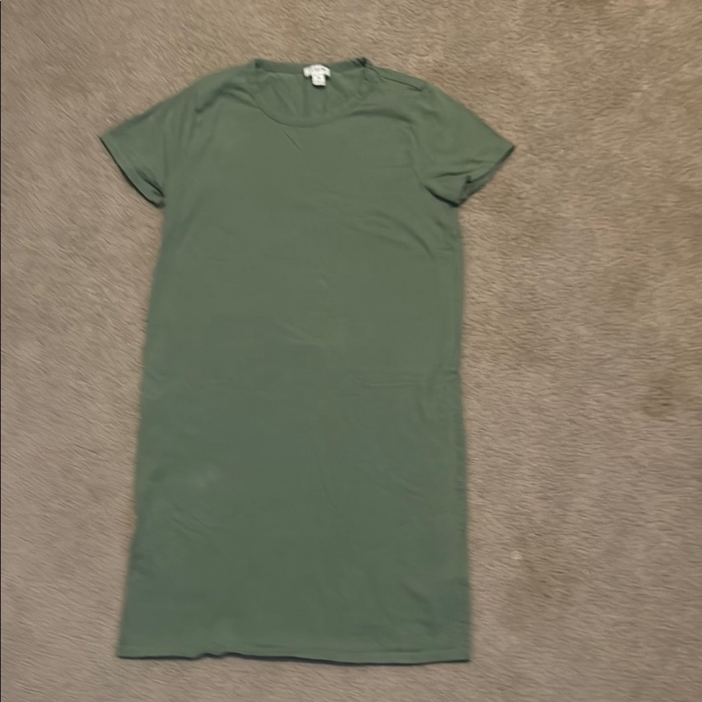 J. Crew | Dresses | J Crew Green Short Sleeve Tshirt Dress